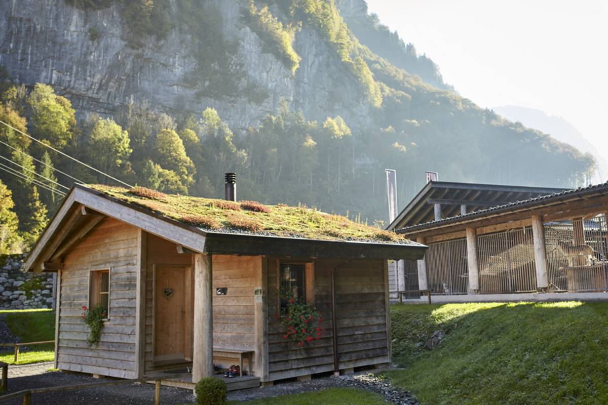 Küsten Miwok Häuser im Inneren